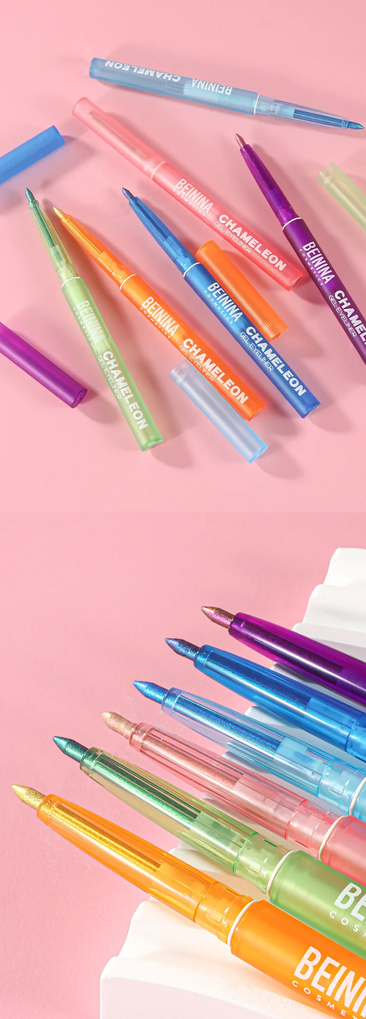 Shiny Chameleon Metallic Blue Eyeliner Gel Pen Eyeshadow Multicolor Eye Liner Pearlescent Polarized Glitter Eyes Pigment Makeup