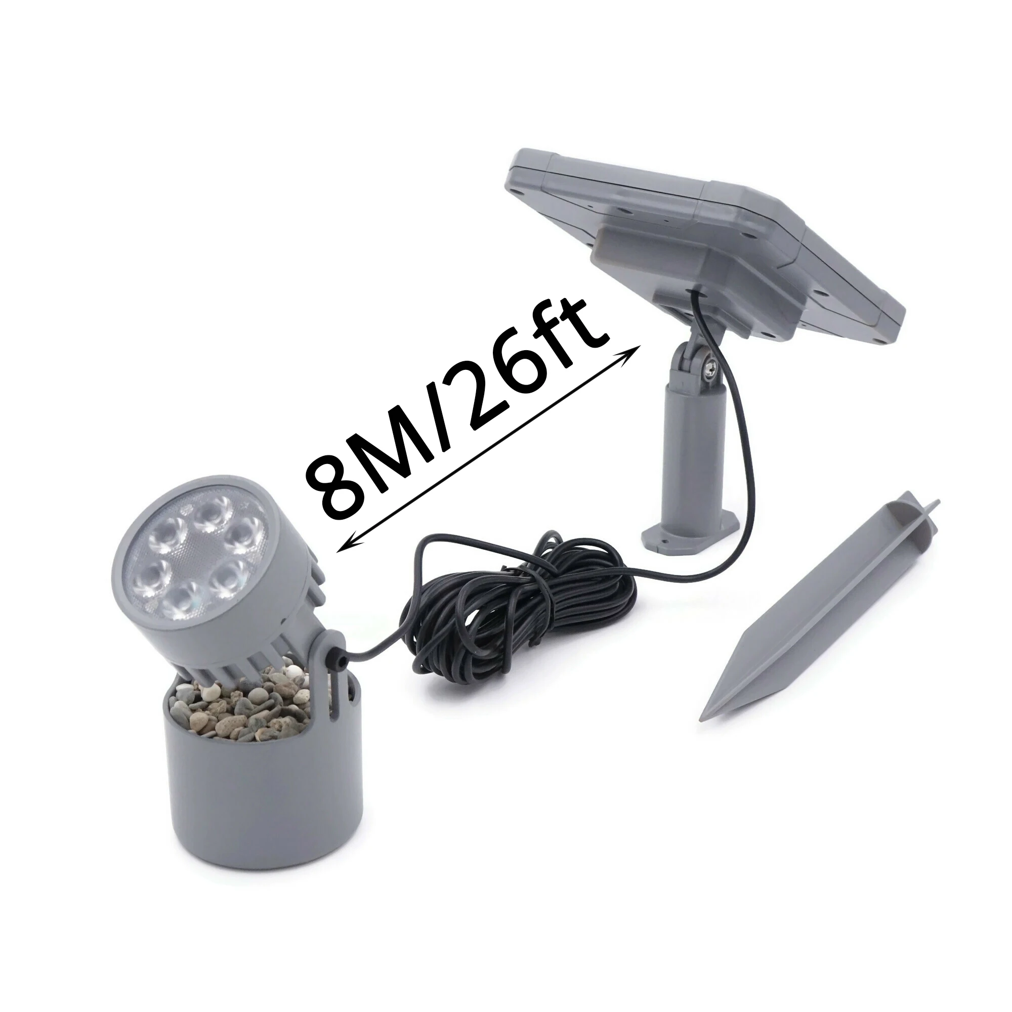 Solar Underwater Submersible Pond Light,Amphibious Solar Spotlight IP68 Outdoor Landscape Lamp Auto ON/Off for Garden