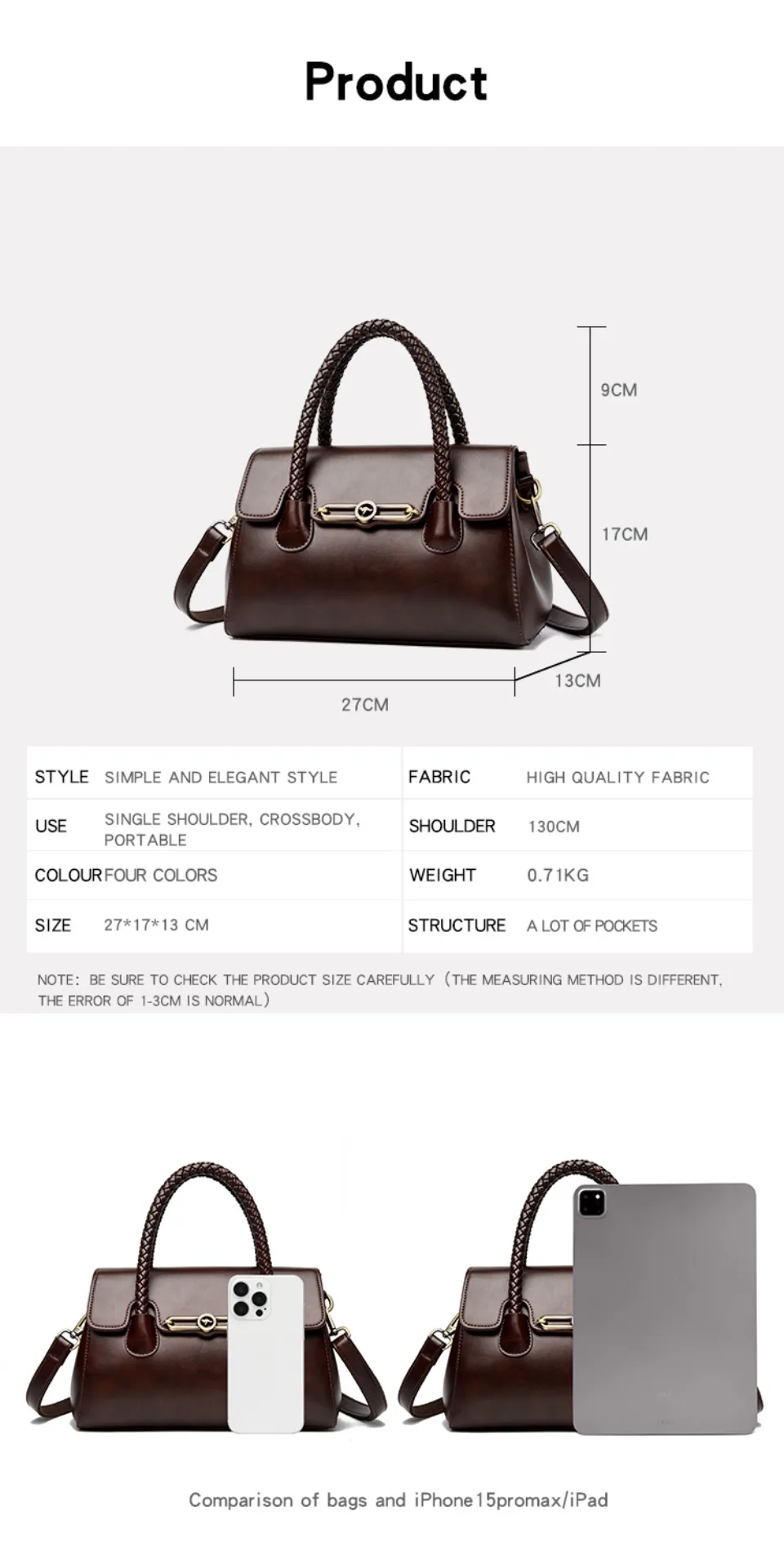 Woven Handle High Quality Leather Women Top-handle Shoulder Bags Retro Casual Totes Latest Trendy Lock Designer Handbag Small
