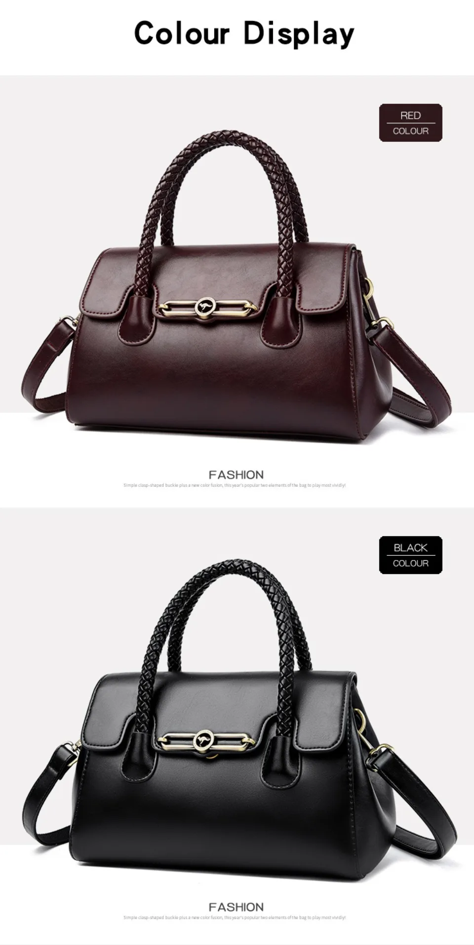 Woven Handle High Quality Leather Women Top-handle Shoulder Bags Retro Casual Totes Latest Trendy Lock Designer Handbag Small