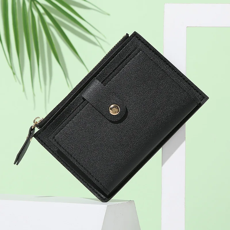 Fashion Women Wallets Leather Female Purse Mini Hasp Solid Multi-Cards Holder Coin Short Wallets Slim Small Wallet Zipper Hasp