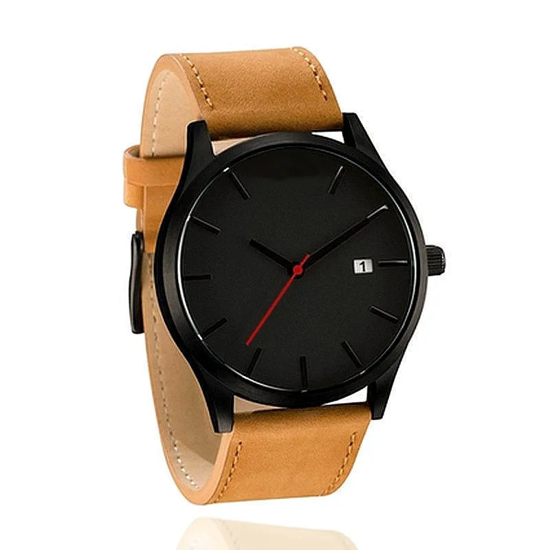 Relogio Masculino Men Watch Fashion Sport Watches Men's Calendar Leather Strap Quartz Wristwatch relojes hombre