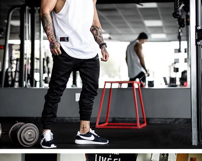 Men's Gym Tank Top Bodybuilding Singlet Fitness Sleeveless Vest Muscle Shirt Casual Cotton Top Workout Sports Vest Men Clothing