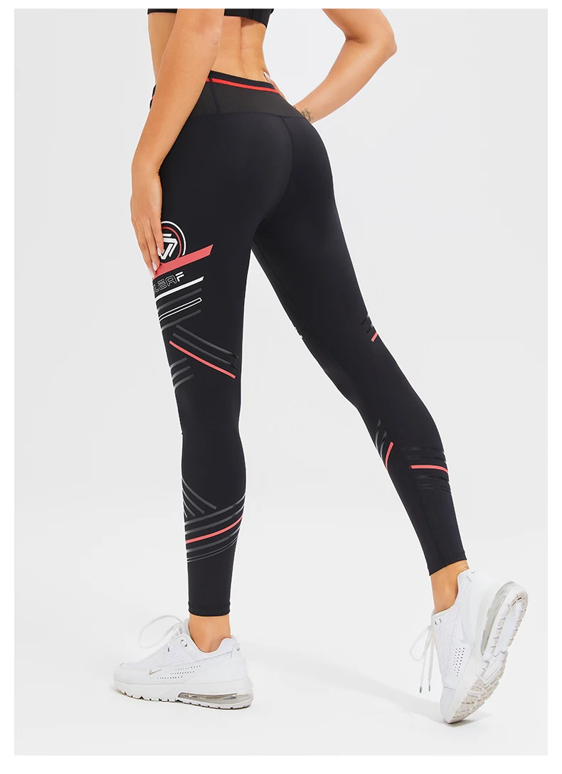 Sporty Leggings Woman Printing Compression Yoga Pants Women Workout Clothes High Waist GYM Active Leggins With Pockets