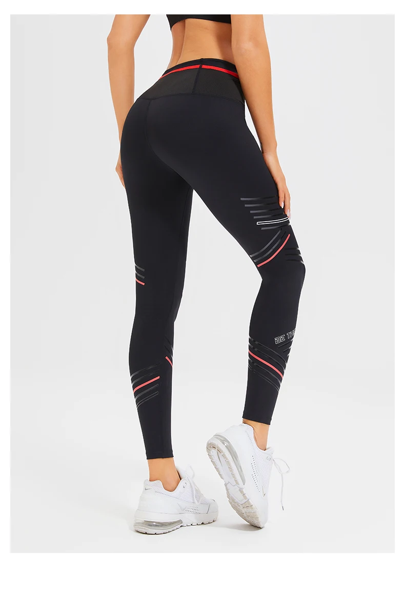 Sporty Leggings Woman Printing Compression Yoga Pants Women Workout Clothes High Waist GYM Active Leggins With Pockets