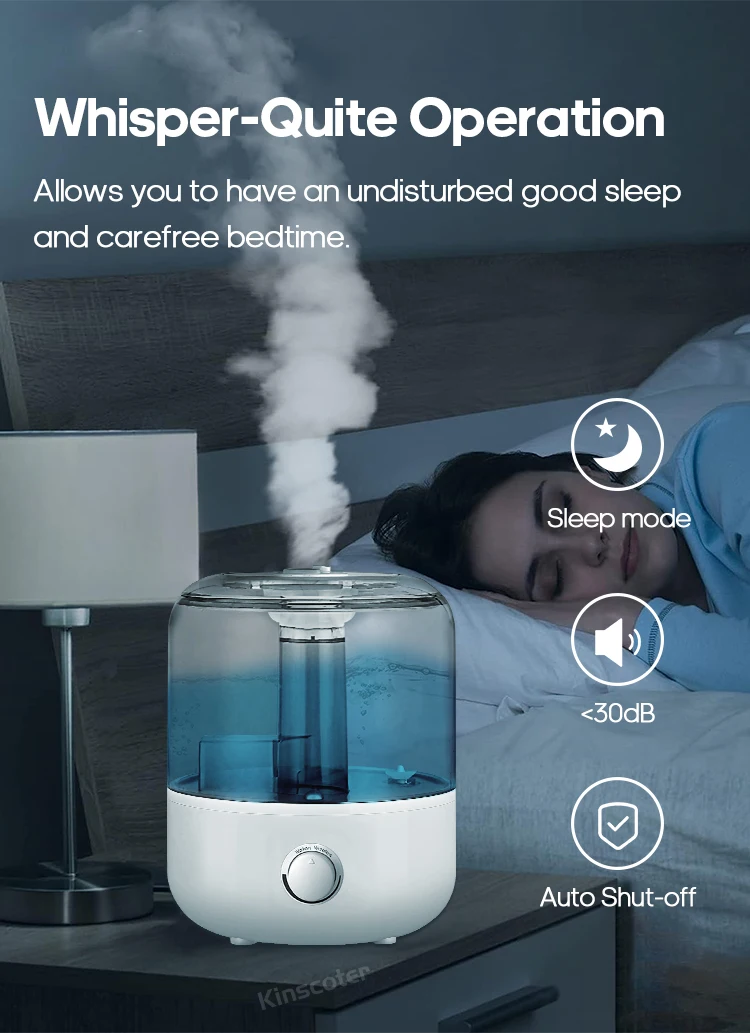 KINSCOTER 3L Air Humidifier Professional Large Capacity Home Humidifier Plant Mist Aroma Diffuser with Remote Control Timer
