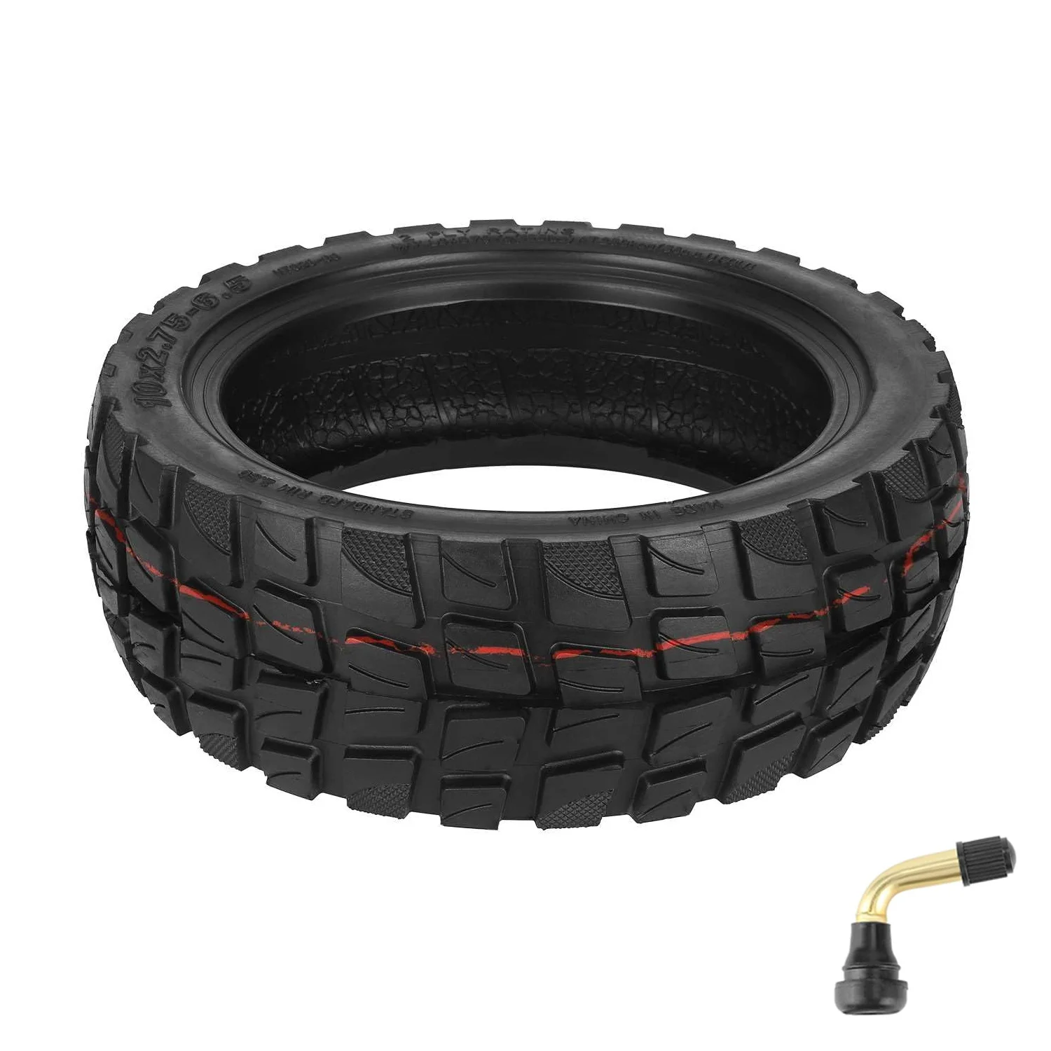 10x2.75-6.5 Tubeless Tire with Valves 10 Inch Vacuum Tires for Speedway 5 Dualtron 3 Hover-1 Alpha Hiboy Titan Electric Scooter