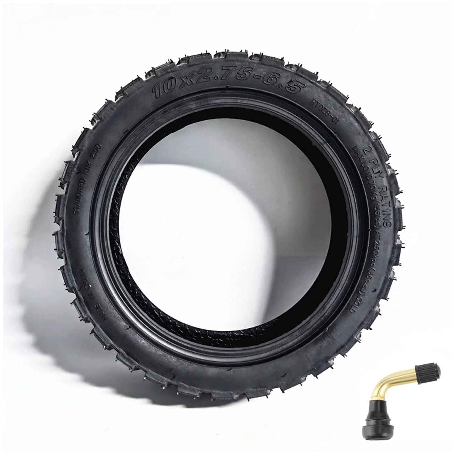 10x2.75-6.5 Tubeless Tire with Valves 10 Inch Vacuum Tires for Speedway 5 Dualtron 3 Hover-1 Alpha Hiboy Titan Electric Scooter