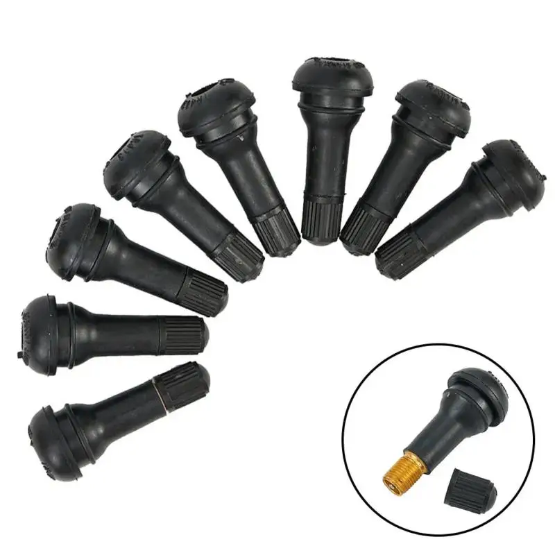 10 Pcs Tubeless Tire Valve Stems for Cars Vacuum TR413 Valve with Core Included for Passenger Cars