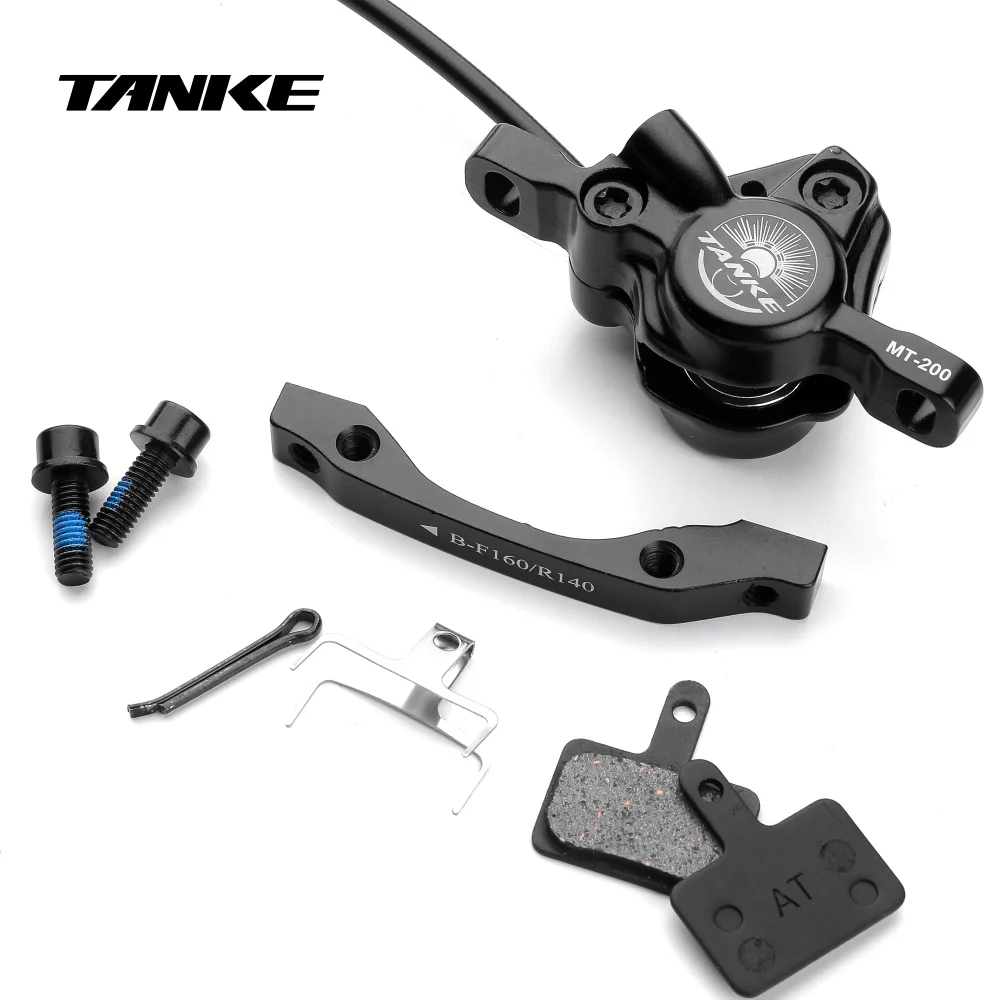 TANKE MT200 Bike Hydraulic Disc Brake MTB Brake BL BR 800/1600mm Bicycle Brake 2 Piston 3 Finger Steel Lever Bike Parts Upgrade