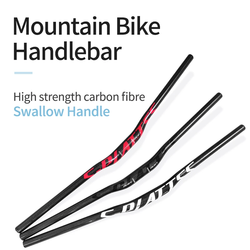 3K Carbon Fiber Handle Bar for Mountain Bike, Riser Bar, 720mm, Road Bike Handle Bar, Ultralight T700 Black, H002A272