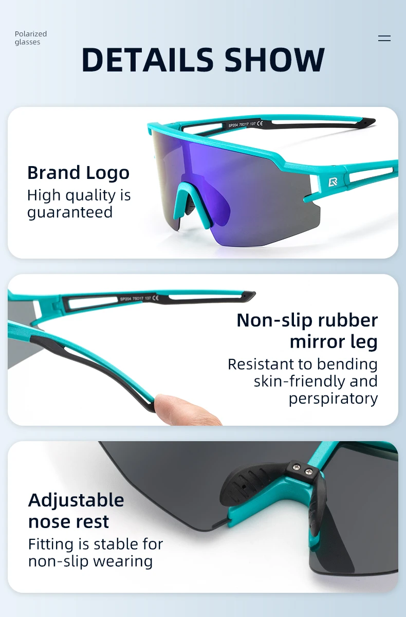 ROCKBROS Bicycle Glasses Polarized Lens Men Women Bike Glasses Eyewear Goggles UV400 Outdoor Sports MTB Road Cycling Sunglasses