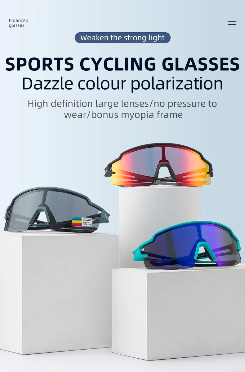 ROCKBROS Bicycle Glasses Polarized Lens Men Women Bike Glasses Eyewear Goggles UV400 Outdoor Sports MTB Road Cycling Sunglasses