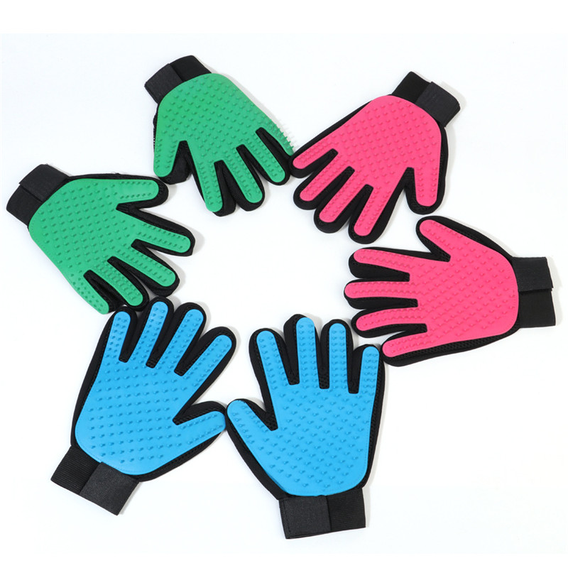 Fashion Rubber Pet Bath Brush Environmental Protection Silicone Glove for Pet Massage Pet Grooming Glove Dogs Cats Pet Supplies