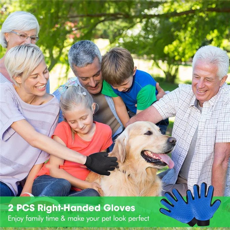 Fashion Rubber Pet Bath Brush Environmental Protection Silicone Glove for Pet Massage Pet Grooming Glove Dogs Cats Pet Supplies