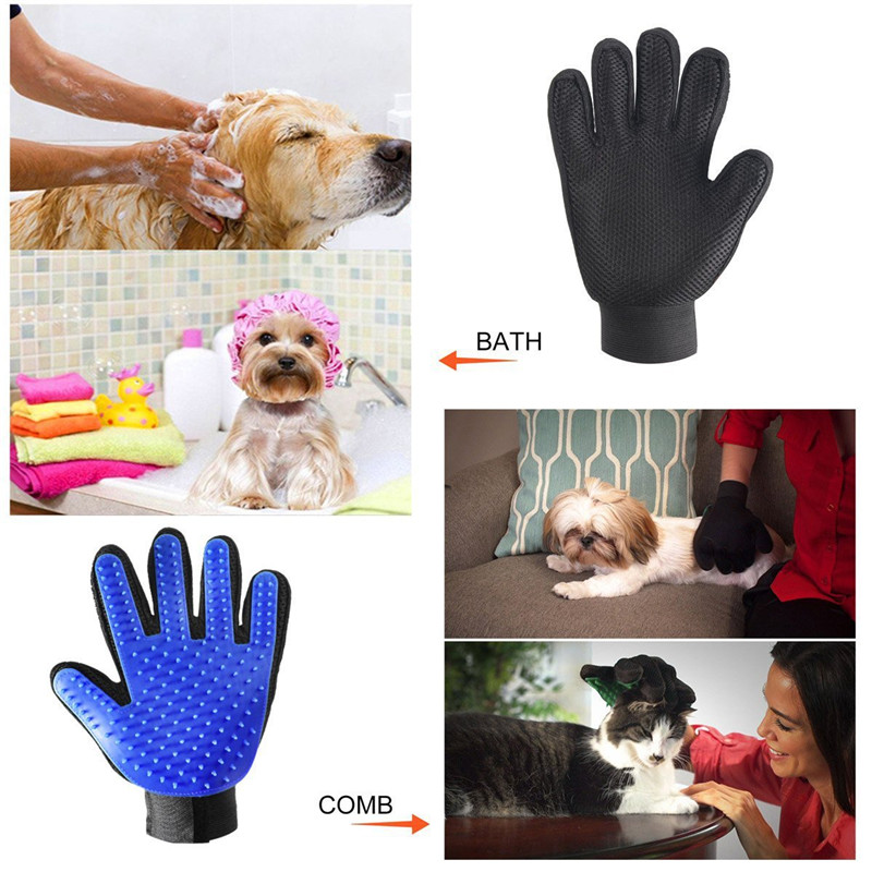 Fashion Rubber Pet Bath Brush Environmental Protection Silicone Glove for Pet Massage Pet Grooming Glove Dogs Cats Pet Supplies