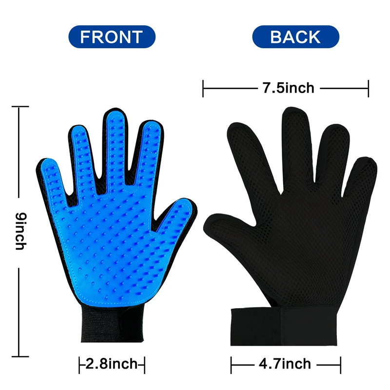 Fashion Rubber Pet Bath Brush Environmental Protection Silicone Glove for Pet Massage Pet Grooming Glove Dogs Cats Pet Supplies