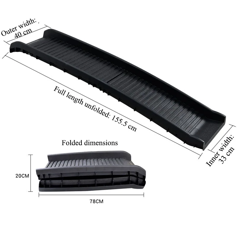 Foldable Dog Car Ramp for Large Medium Dogs Anti Slip Wide Pet Ramp Portable SUV Trunk Pet Stairs for Senior Arthritic Dogs