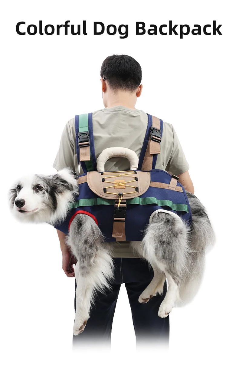 Multifunctional Pet Dog Carrier Backpack Portable Puppy Transportation Bag Medium Large Dogs Comfortable Breathable Shoulder Bag