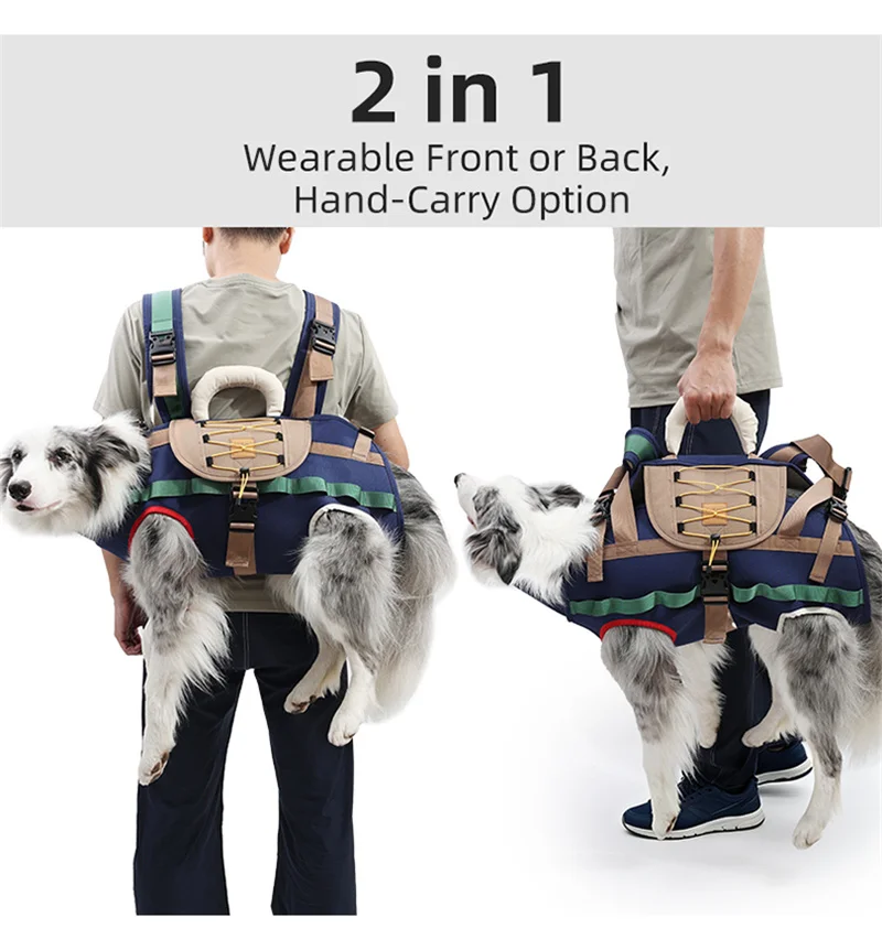 Multifunctional Pet Dog Carrier Backpack Portable Puppy Transportation Bag Medium Large Dogs Comfortable Breathable Shoulder Bag