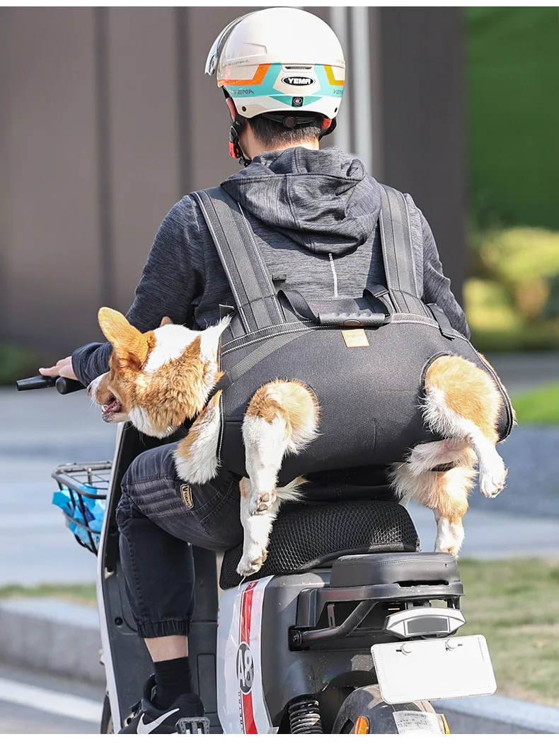 Multifunctional Pet Dog Carrier Backpack Portable Puppy Transportation Bag Medium Large Dogs Comfortable Breathable Shoulder Bag