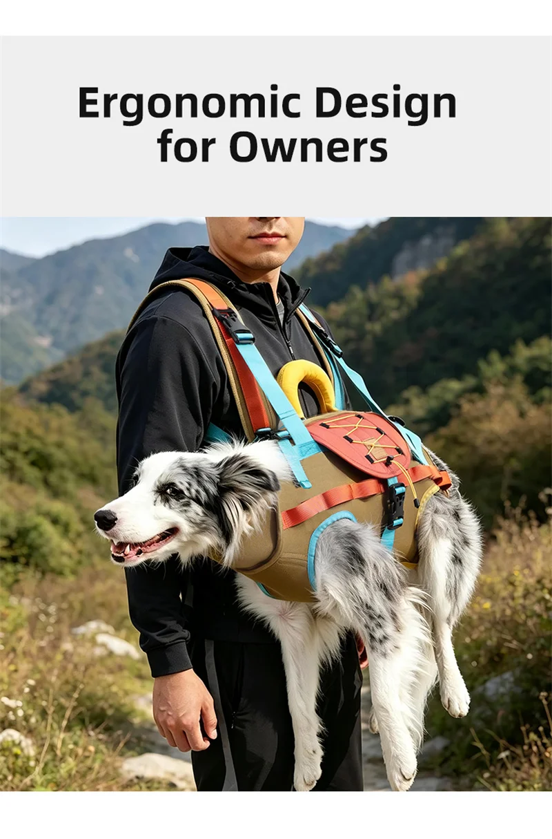 Multifunctional Pet Dog Carrier Backpack Portable Puppy Transportation Bag Medium Large Dogs Comfortable Breathable Shoulder Bag