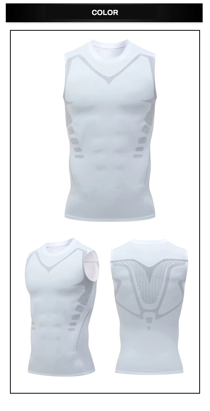Compression Tank Top Men Gym Shirt Sleeveless Quick Dry Printing Sportswear Male Fitness Bodybuilding Vest Workout Muscle Top