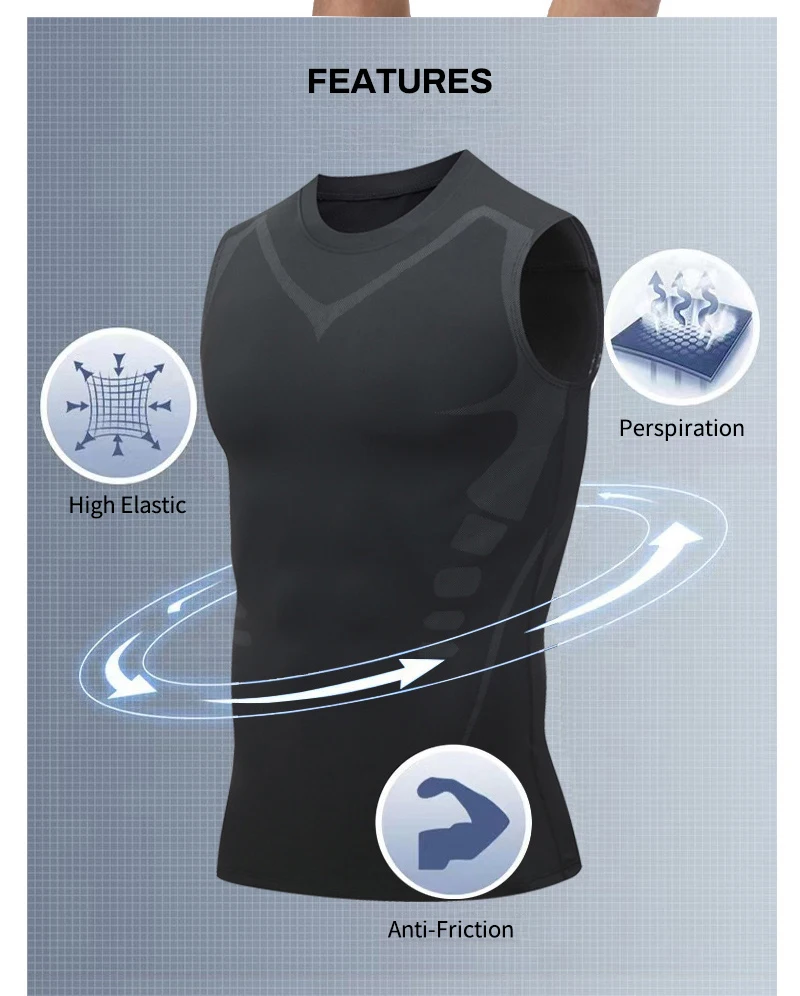 Compression Tank Top Men Gym Shirt Sleeveless Quick Dry Printing Sportswear Male Fitness Bodybuilding Vest Workout Muscle Top