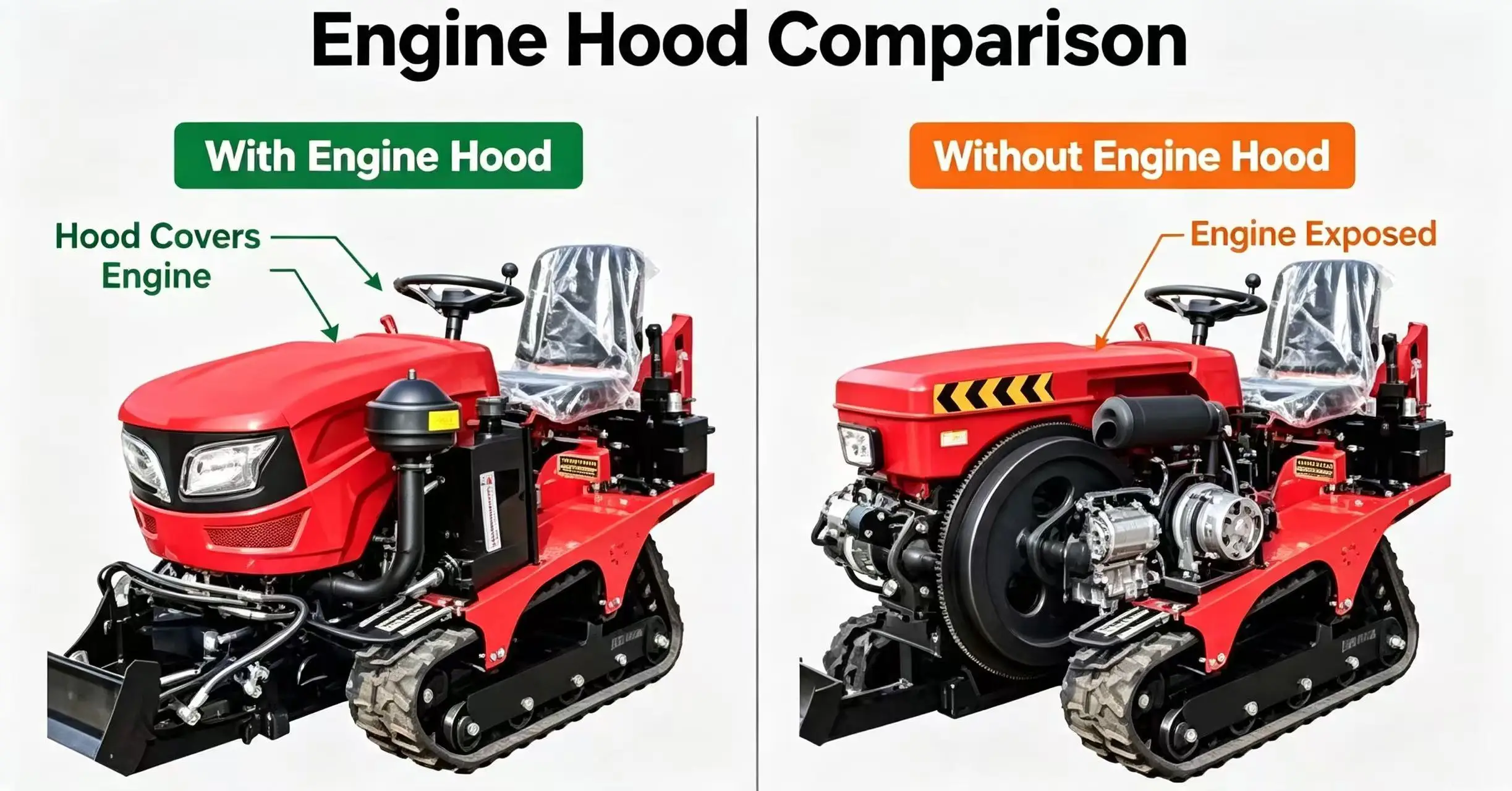 Agricultural Crawler Tractor 35HP Ride-On Rotary Tiller with Front Loader 25HP 30HP 50HP Track for Small Farm Garden Cultivation