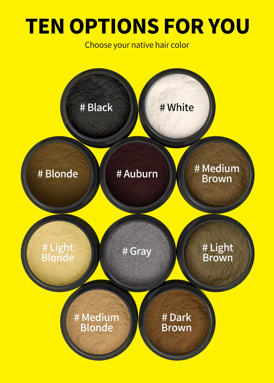 Unisex Hair Building Fibers for Dense Hair Thickening Powder 5 Second Instant Coverage Root Concealer Hair Fiber Hair Styling