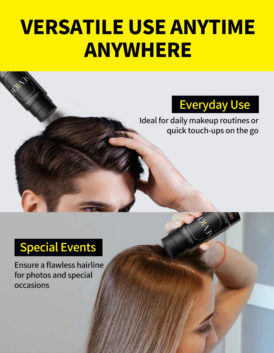 Unisex Hair Building Fibers for Dense Hair Thickening Powder 5 Second Instant Coverage Root Concealer Hair Fiber Hair Styling