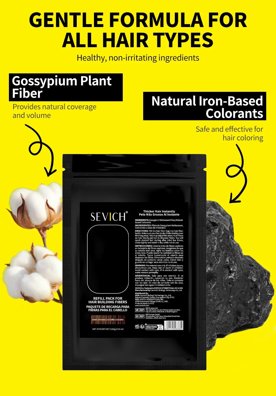 Unisex Hair Building Fibers for Dense Hair Thickening Powder 5 Second Instant Coverage Root Concealer Hair Fiber Hair Styling