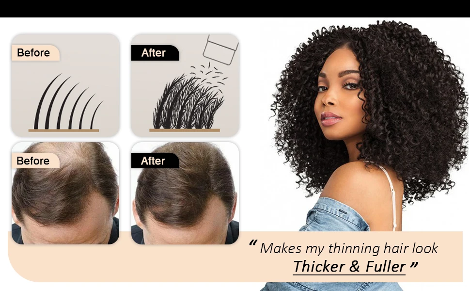 GOIPLE Professional Hair Building Fibers Powder Waterproof Long Lasting Unisex Natural Thickening Hair Anti-loss Fiber Products