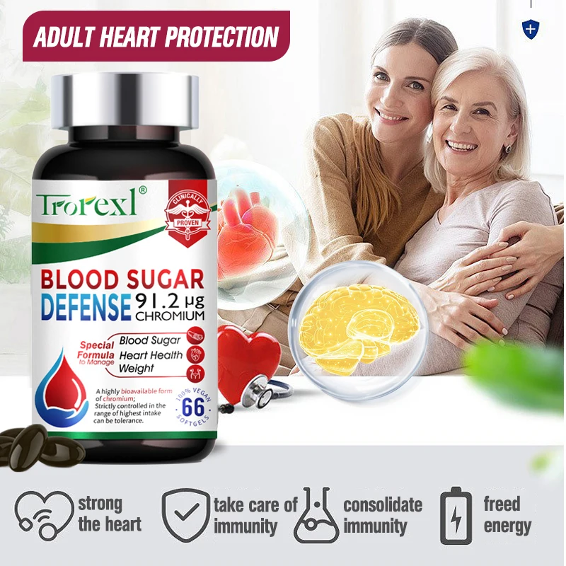 Blood Sugar Defense Diabetes Capsule for Cardiovascular Heart, Sugar Metabolism, Maintain of Normal Blood Glucose Concentrations