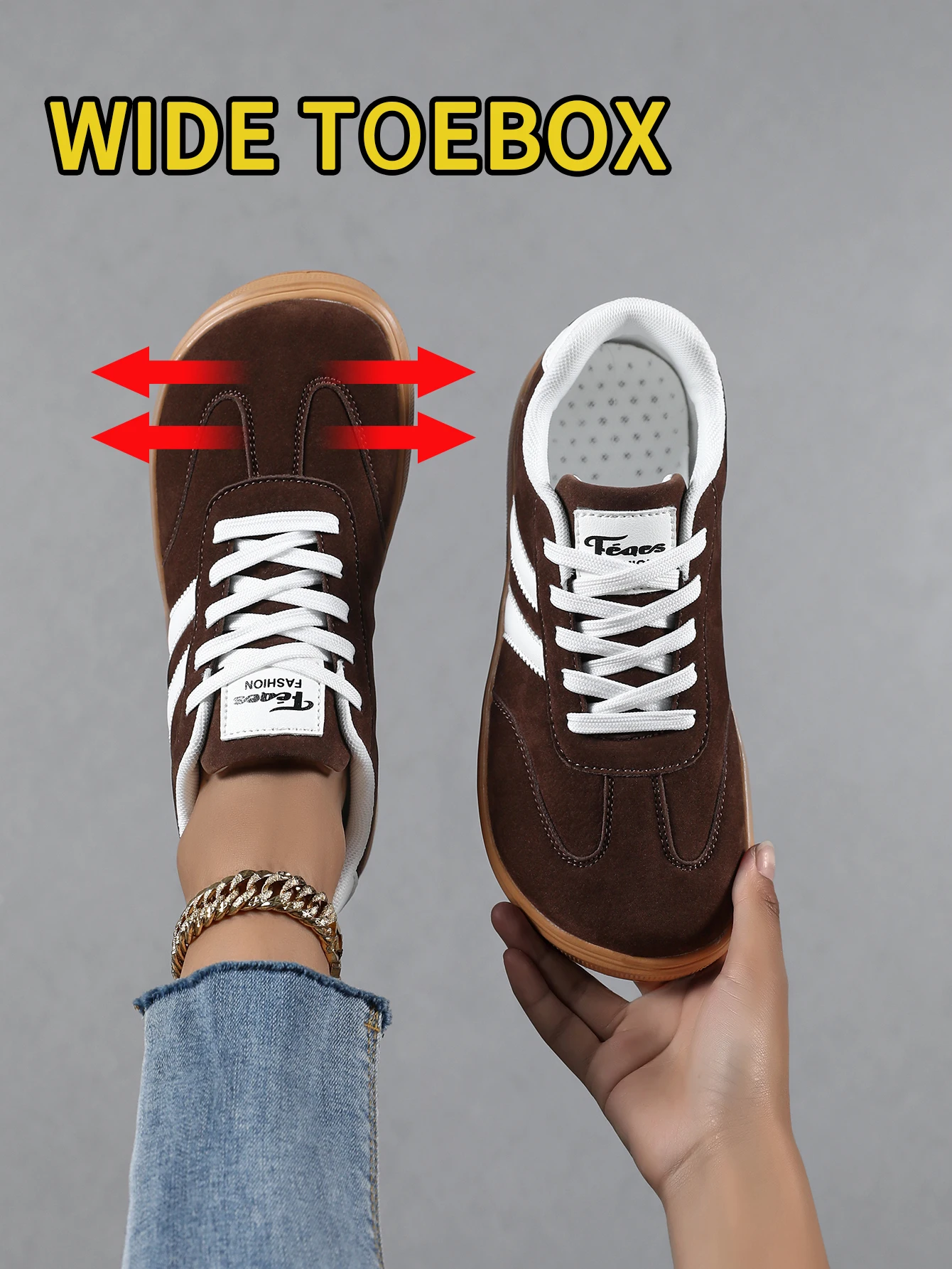 Wide Toe Women Shoes Casual Versatile Soft Sole Wide Last Shoes Walking Sneakers Comfortable Barefoot Breathable Mesh Shoes