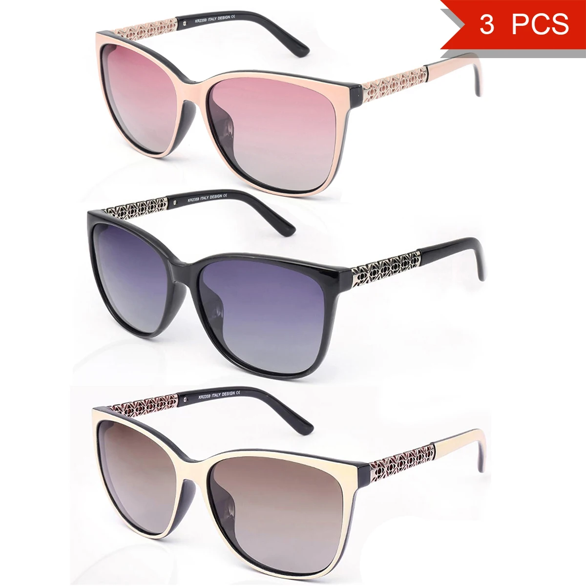1/3PCS Polarized Women Fashion TR Memory Frame Polarizing Sunglasses Women Are Uniquely Designed To Protect Against UV 400