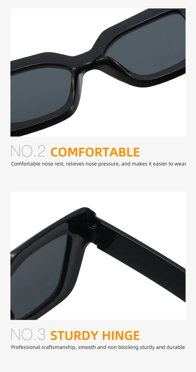 New Vintage Sunglasses Women Men Square Big Frame Sun Glasses Female Brand Designer Retro Shades Fashion Cat Eye Sunglasses