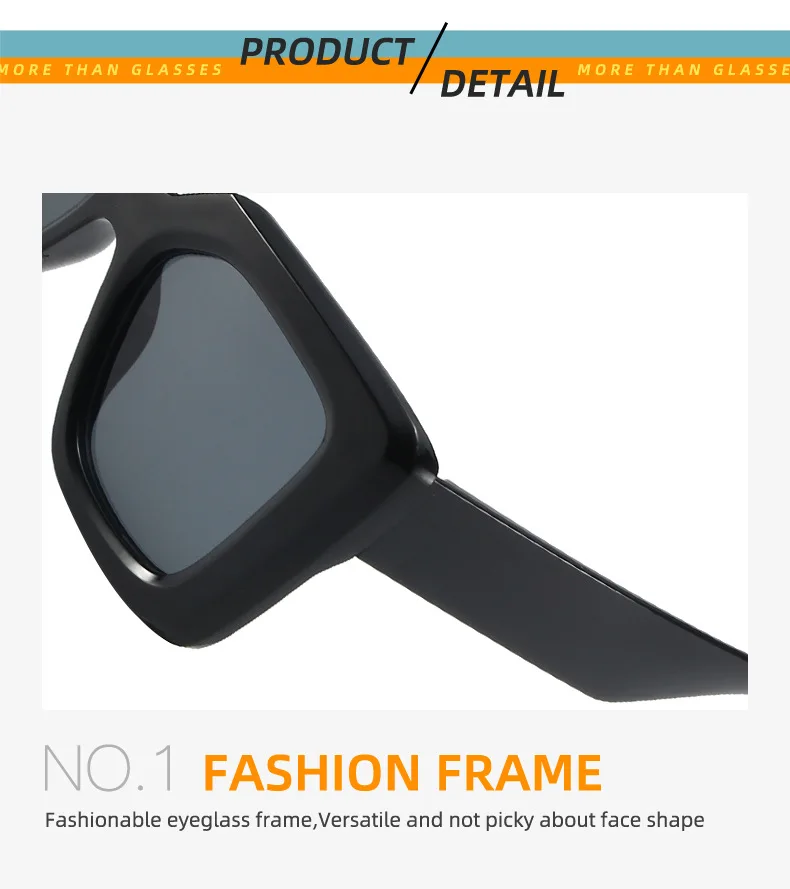 New Vintage Sunglasses Women Men Square Big Frame Sun Glasses Female Brand Designer Retro Shades Fashion Cat Eye Sunglasses