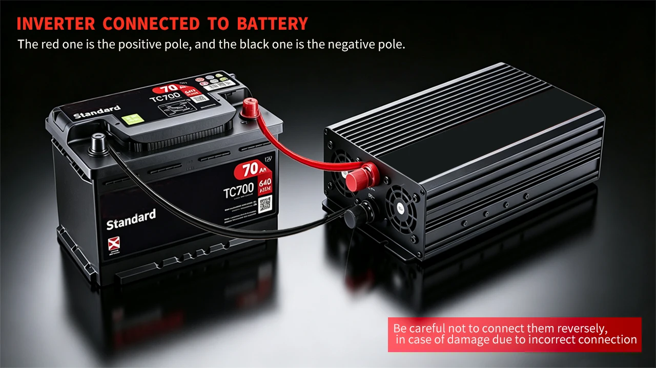 Pure Sine Wave Inverter 3000W 12V24V to 220V 50Hz to 110V 60Hz Car Home Battery Solar Power Converter Universal Socket