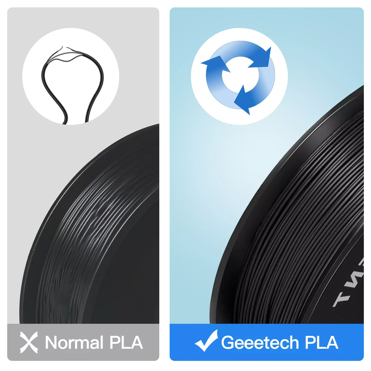 GEEETECH 10Kg In One Box Matte/PETG/Silk PLA/TPU/ABS 3D PLA Filament 1.75mm Spool Wire For 3D Printer Material,Safety