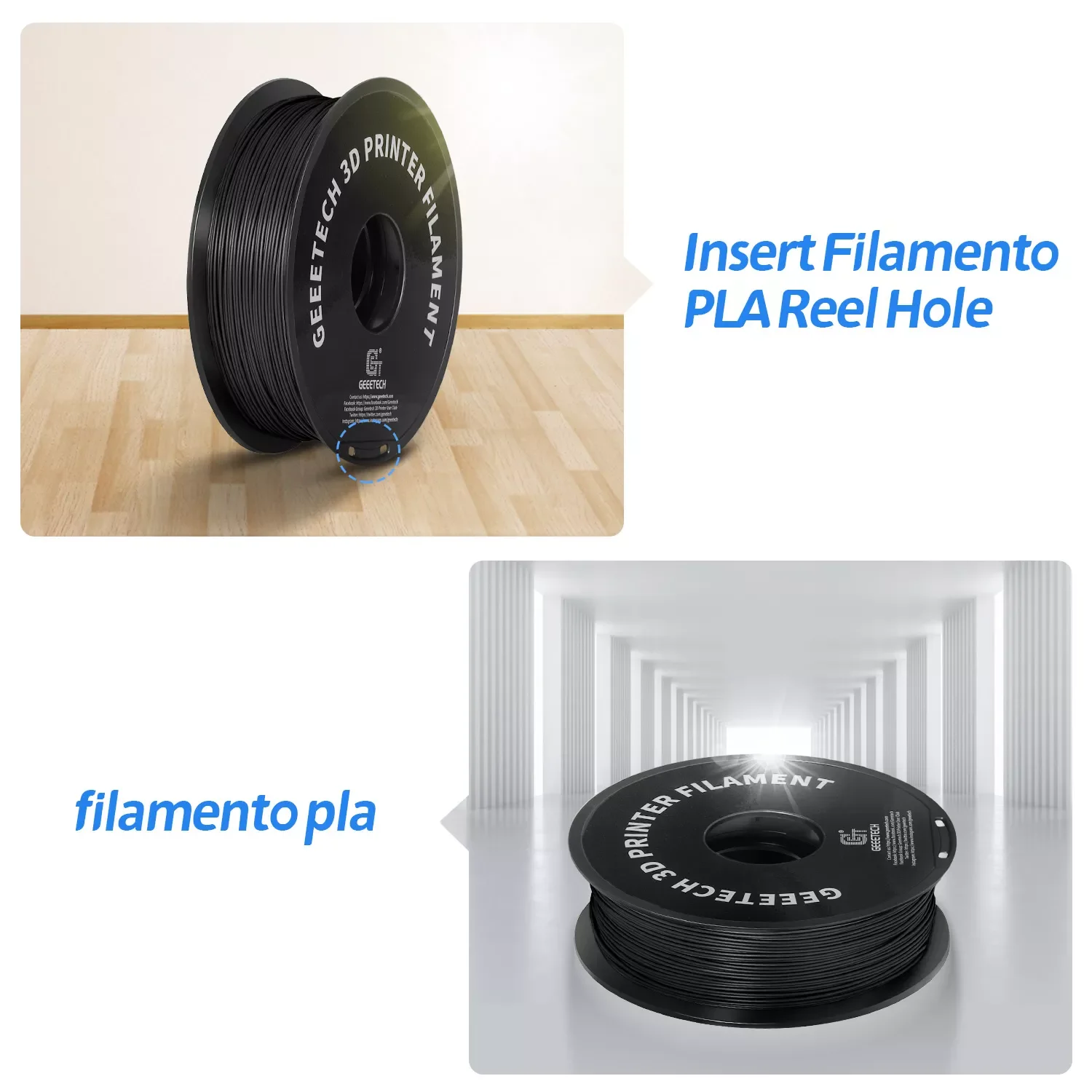 GEEETECH 10Kg In One Box Matte/PETG/Silk PLA/TPU/ABS 3D PLA Filament 1.75mm Spool Wire For 3D Printer Material,Safety