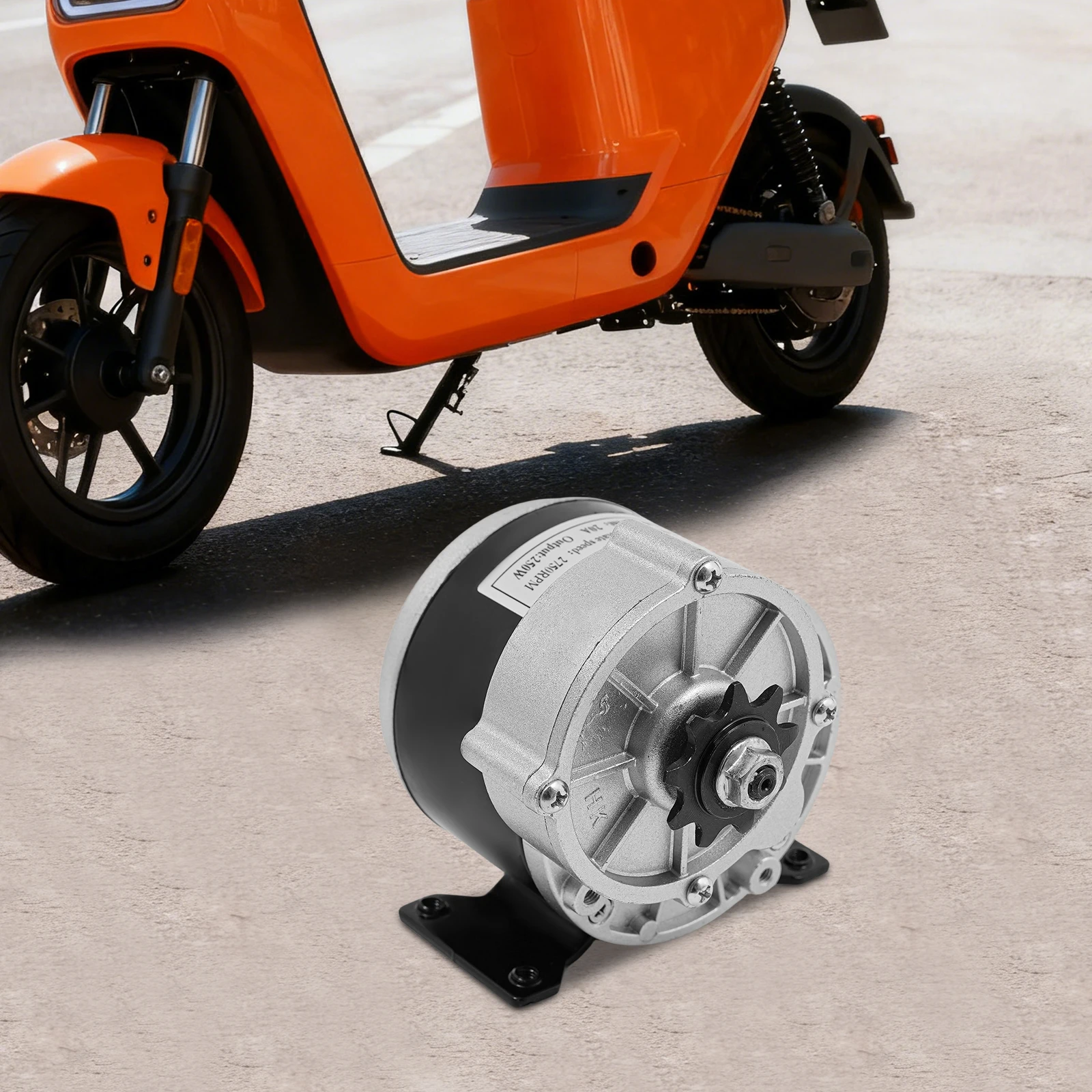 250W 12V Brushed DC Gear Reduction Motor Geared Speed Reducer Motor 2750RPM Electric Motor for E-bikes Scooters Electric Vehicle