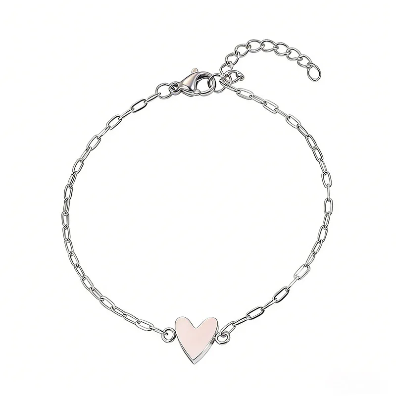 14k Stainless Steel Hollow Heart Bracelet for Women, Adjustable, Giving Heart-Shaped Jewelry Gifts to Girlfriends and Couples