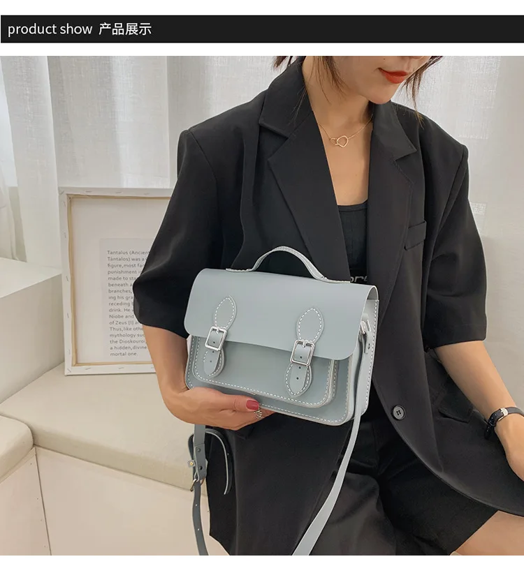 Customized DIY PU Leather Cambridge Bag Handmade Sewing Women Crossbody Shoulder Bag Handcrafted Semi-finished Kit Colorful