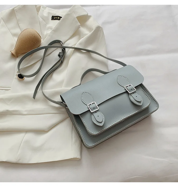 Customized DIY PU Leather Cambridge Bag Handmade Sewing Women Crossbody Shoulder Bag Handcrafted Semi-finished Kit Colorful