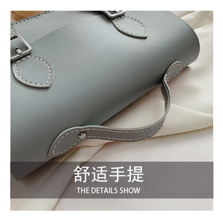 Customized DIY PU Leather Cambridge Bag Handmade Sewing Women Crossbody Shoulder Bag Handcrafted Semi-finished Kit Colorful