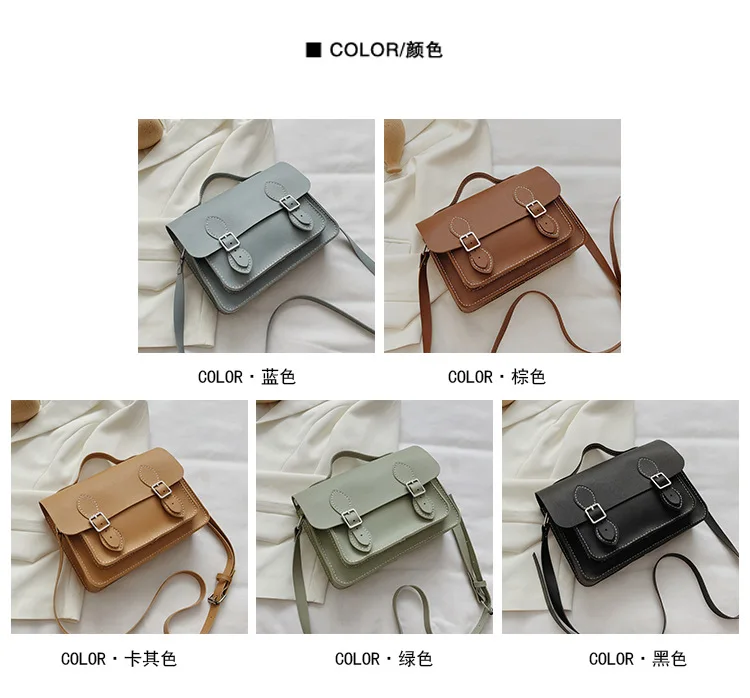 Customized DIY PU Leather Cambridge Bag Handmade Sewing Women Crossbody Shoulder Bag Handcrafted Semi-finished Kit Colorful