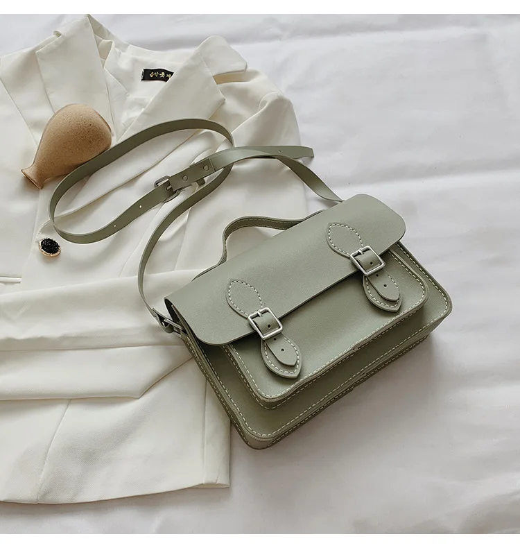 Customized DIY PU Leather Cambridge Bag Handmade Sewing Women Crossbody Shoulder Bag Handcrafted Semi-finished Kit Colorful