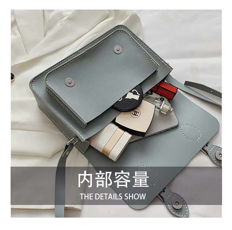 Customized DIY PU Leather Cambridge Bag Handmade Sewing Women Crossbody Shoulder Bag Handcrafted Semi-finished Kit Colorful