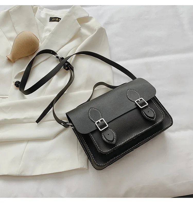 Customized DIY PU Leather Cambridge Bag Handmade Sewing Women Crossbody Shoulder Bag Handcrafted Semi-finished Kit Colorful